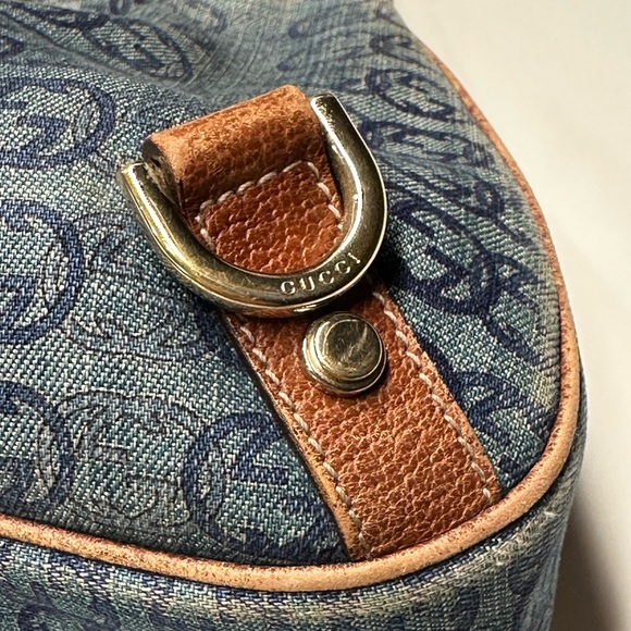 Gucci Abbey Blue and Brown Denim Shoulder Bag + Dust bag + COA - Picture 16 of 16